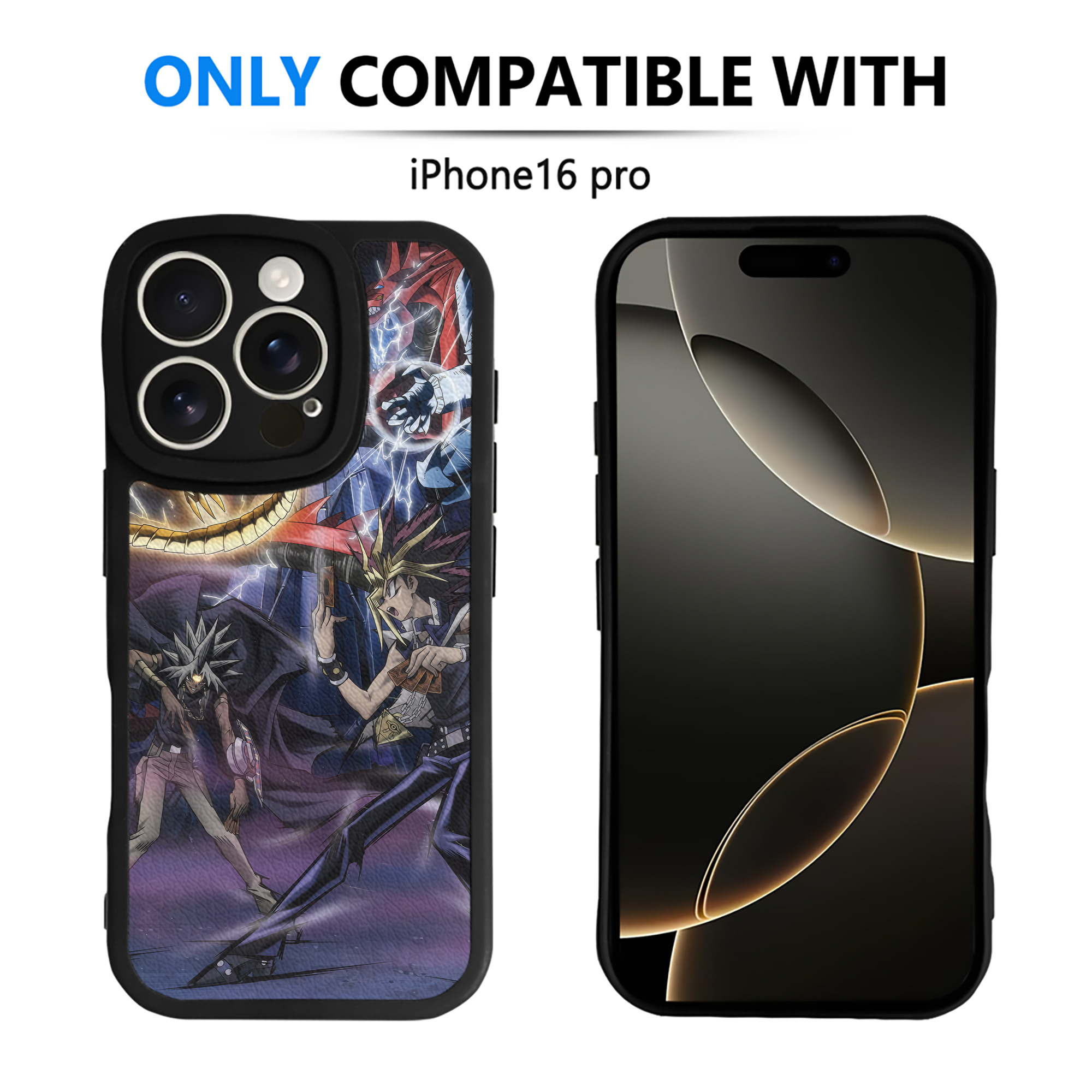 （画像用） 遊☆戯☆王 Yu-Gi-Oh! 【iPhone 16シリーズ対応】シリコンスマホケース（レザー調） 材質：シリコン
